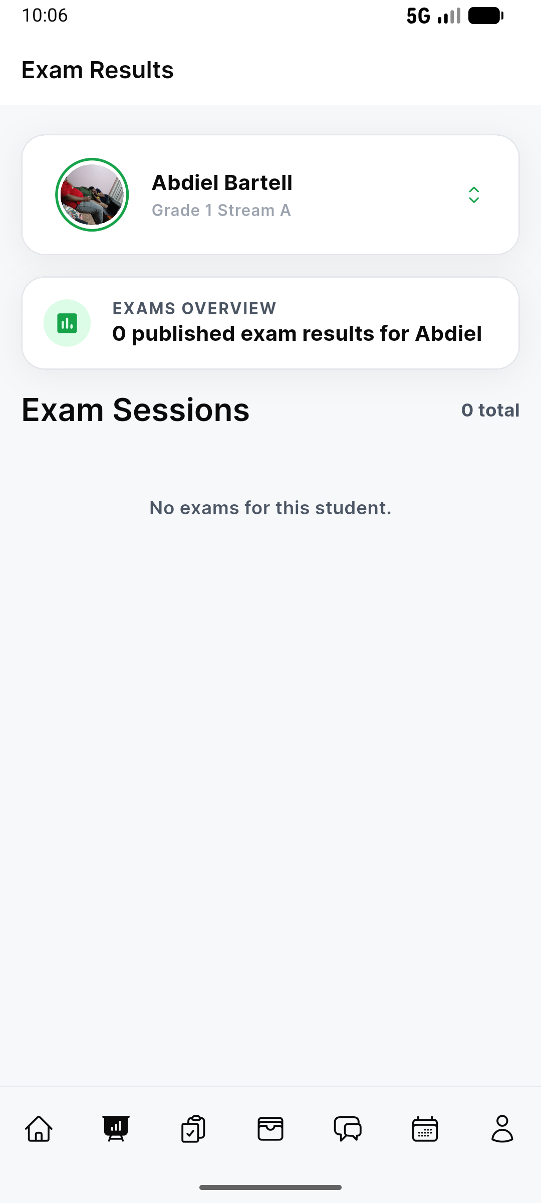 Results screen